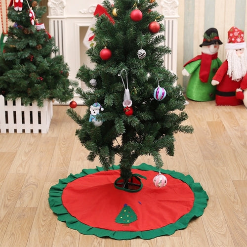 90cm Christmas Tree Skirt Apron Santa Claus Elk